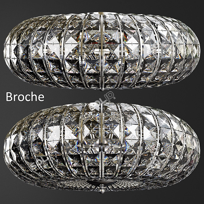 Elegant Chandelier Broche: Stunning Millimeter Design 3D model image 1