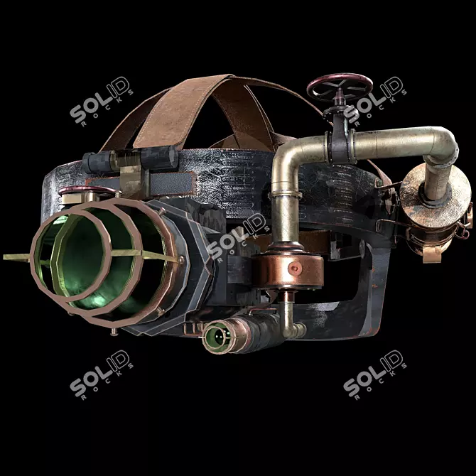 Steampunk Night Vision Goggles 3D model image 7