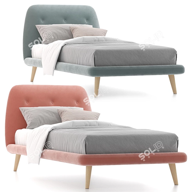 Youth Loa 900 Bed: Stylish and Comfortable 3D model image 1