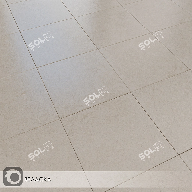 Velaska Beige Light Ceramic Floor Tile 3D model image 1