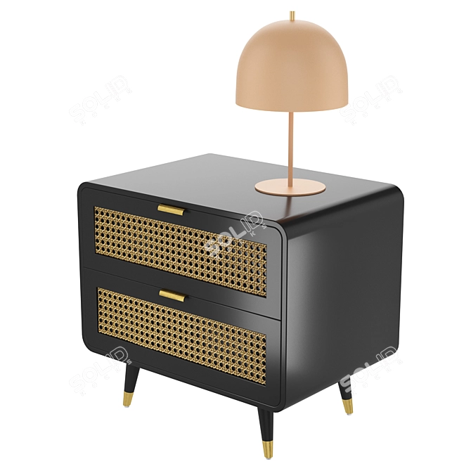 Elegant TOV FURNITURE Christine Nightstand 3D model image 2