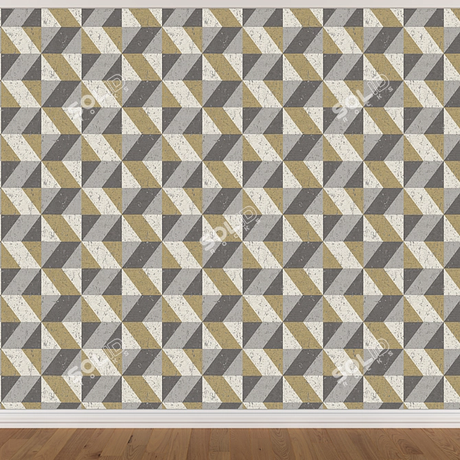 Seamless Wallpaper Set - Versatile Textures 3D model image 2