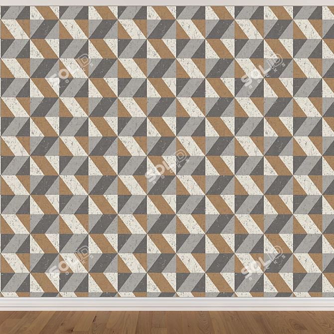 Seamless Wallpaper Set - Versatile Textures 3D model image 4