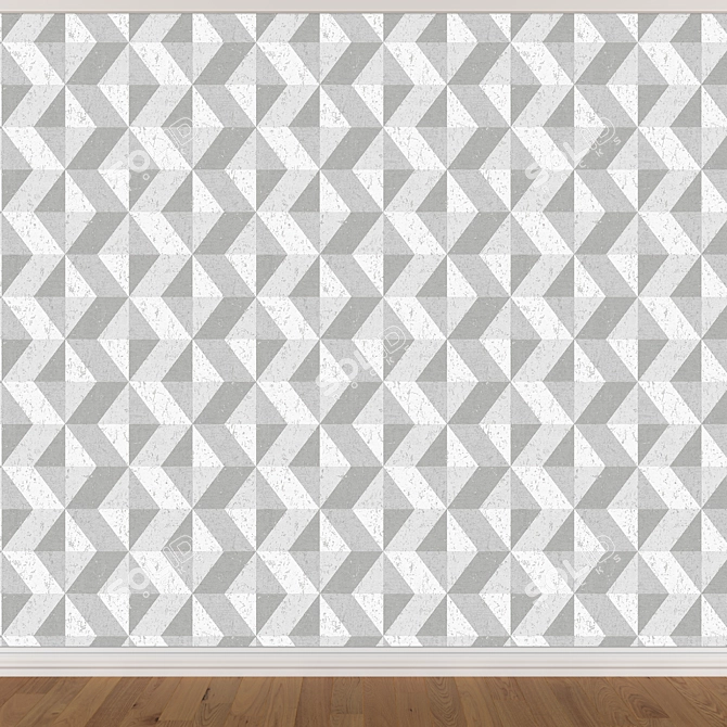 Title: Seamless Wallpaper Set 1510 (3 Colors) 3D model image 3