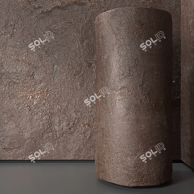 Ruby Red Stone Texture 3D model image 2