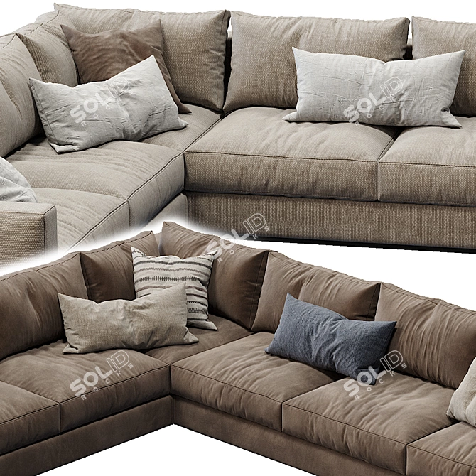 Ferlea Simple Sofa: Versatile Elegance 3D model image 3
