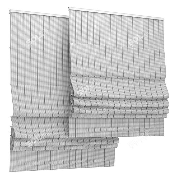 Elegant Roman Blind 83 3D model image 3