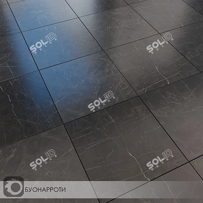 Elegant Marble: Buonarroti Dark Grey 3D model image 3