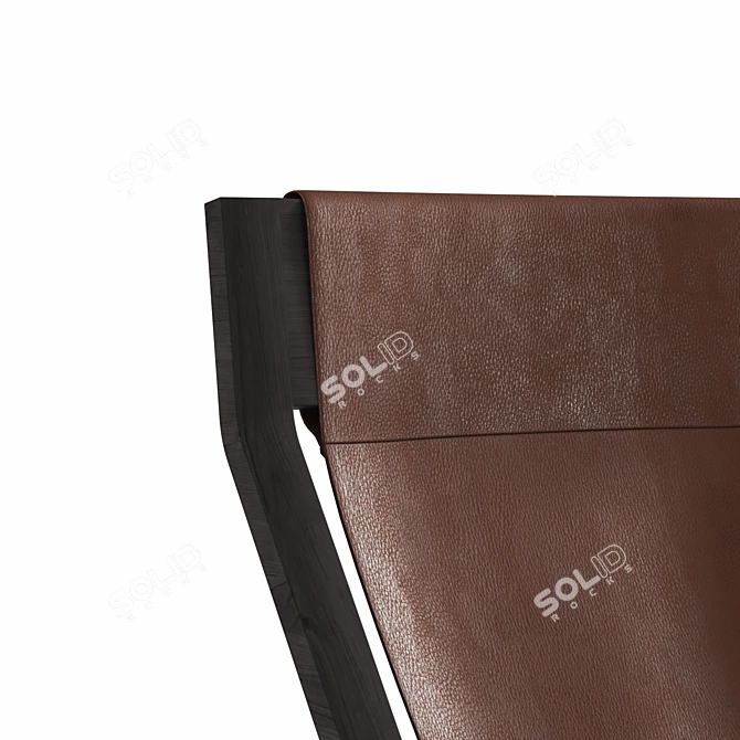 Modern Toro Lounge Chair & Ottoman Set 3D model image 5