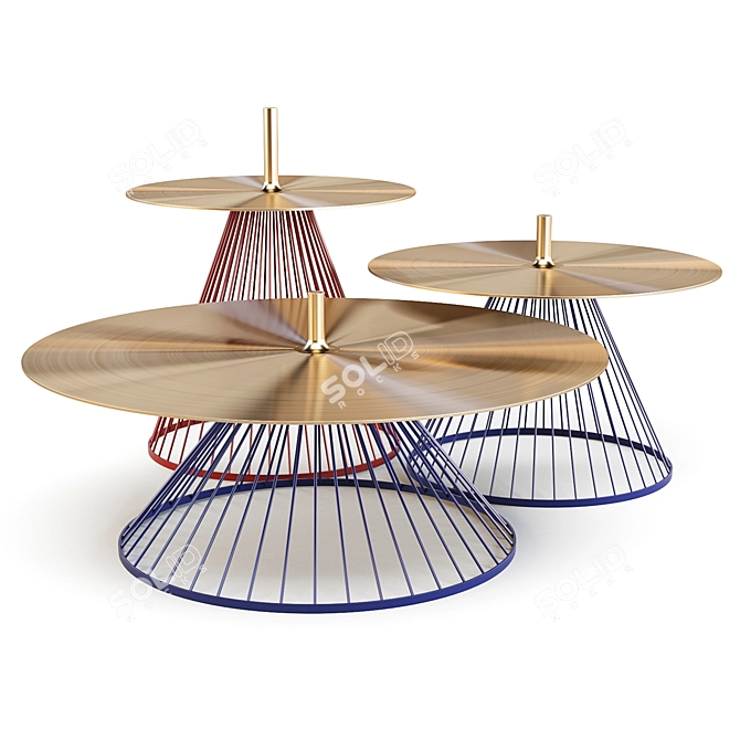 Roche Bobois Ombrelle: Stylish Table Set 3D model image 2