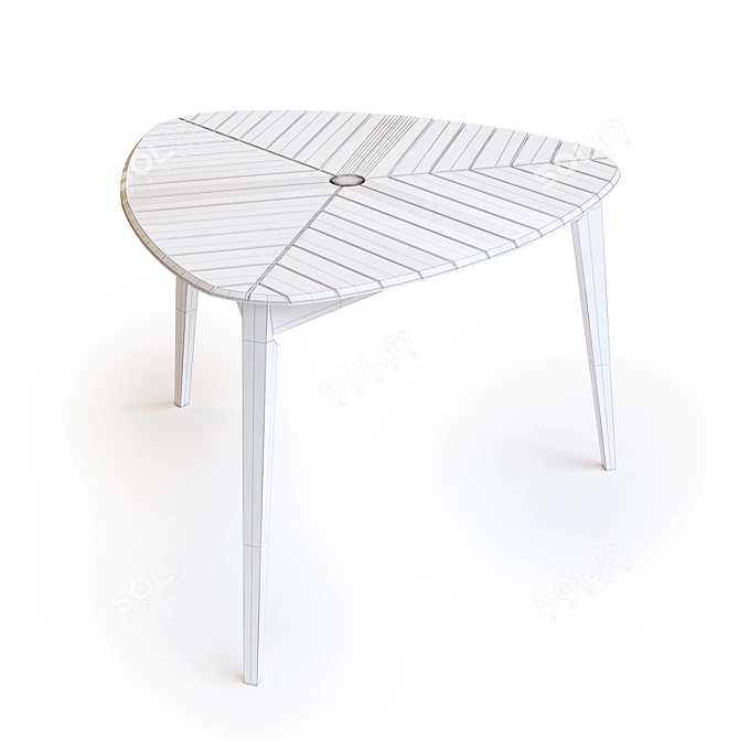 Eucalyptus Garden Table for 3 3D model image 2