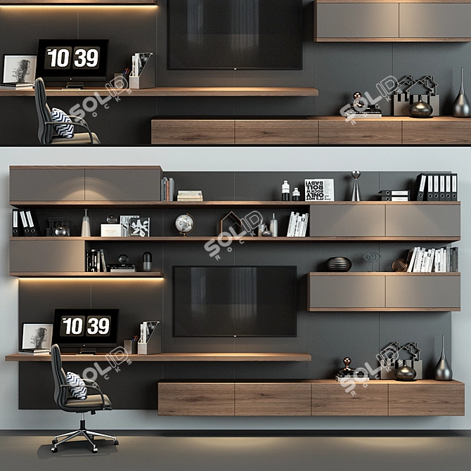 Russian Cabinet Furniture 087 3D model image 1