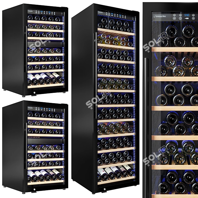 Wine Enthusiast Classic Fridge Set 3D model image 2