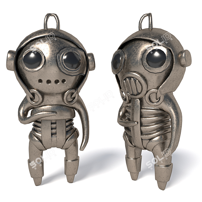 Steampunk Metal Toy Collection 3D model image 2