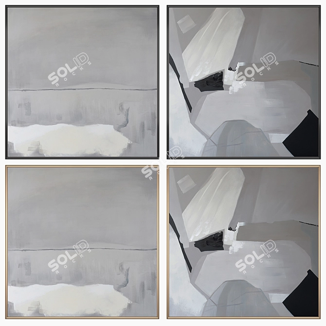 "Gallery Collection: 2-Piece Wall Paintings Set 3D model image 2