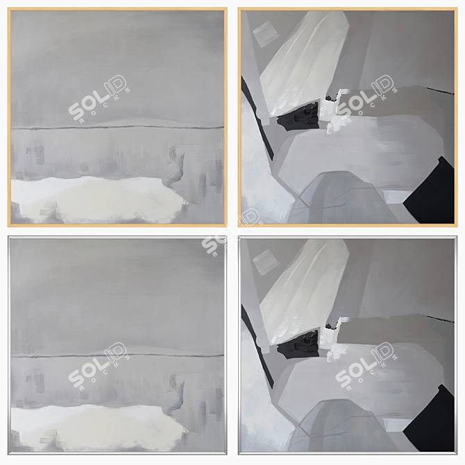 "Gallery Collection: 2-Piece Wall Paintings Set 3D model image 3