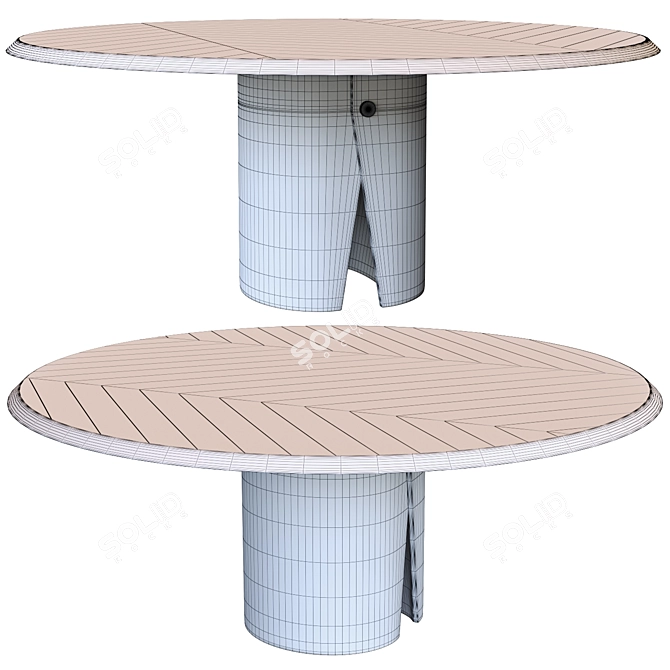 Elegant Glass Dining Table 3D model image 2