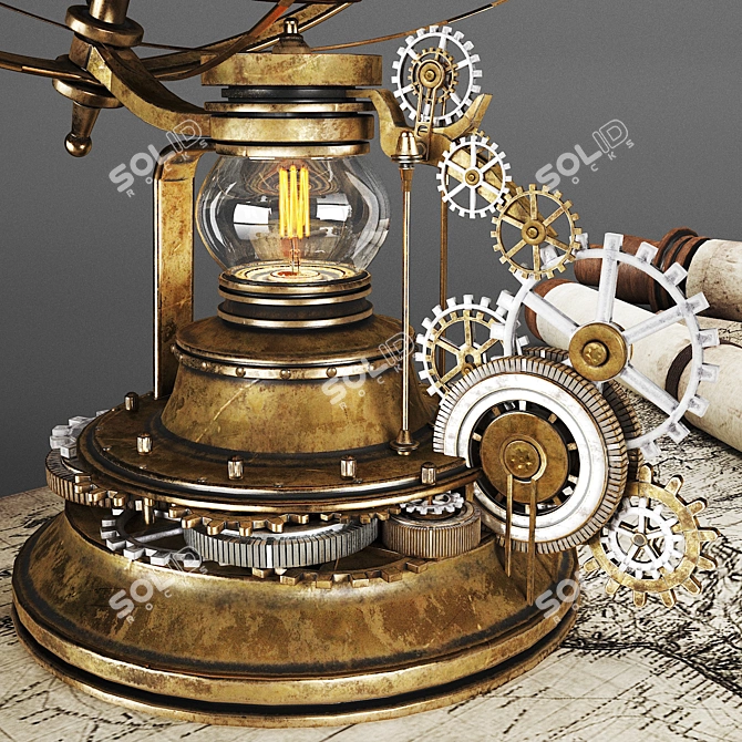 Vintage Steampunk Traveler Set 3D model image 2