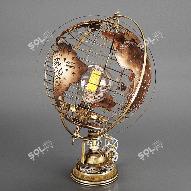 Vintage Steampunk Traveler Set 3D model image 4