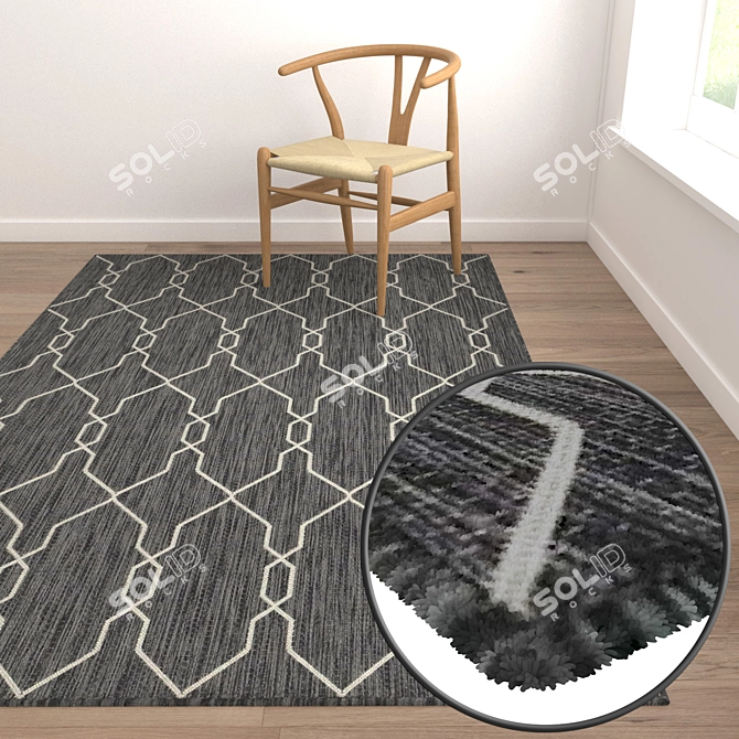 Luxury Carpet Set 1922 | High-Quality Textures 3D model image 5