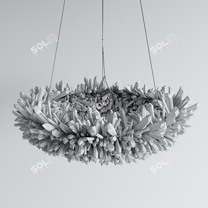 Smoky Quartz Gradient Diamond Ring 3D model image 9