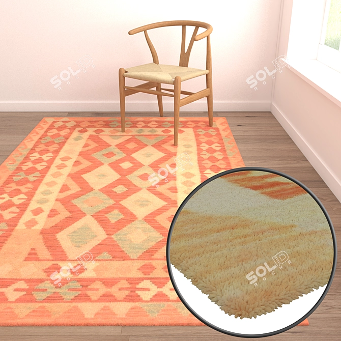 Versatile High-Quality Carpets Set 3D model image 5