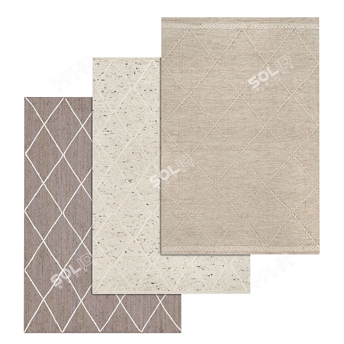 Luxury Carpets Set 3D model image 1