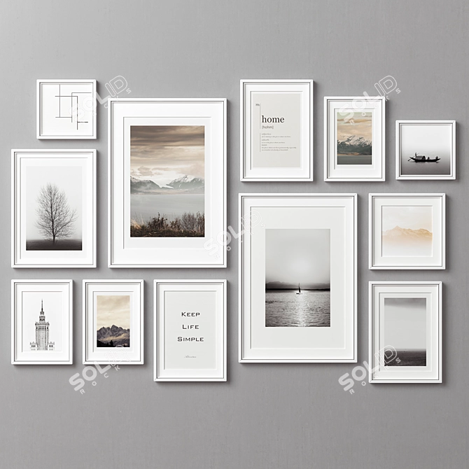 Versatile Picture Frames Set 3D model image 2