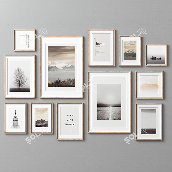 Versatile Picture Frames Set 3D model image 3