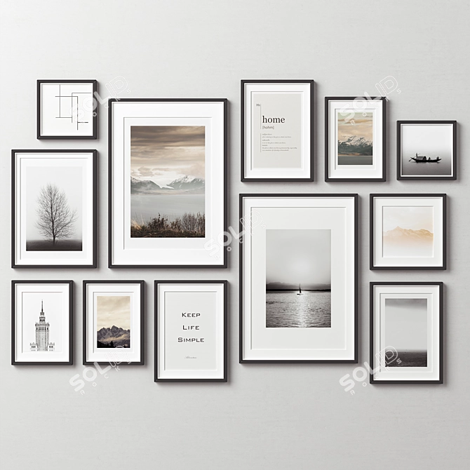 Versatile Picture Frames Set 3D model image 4