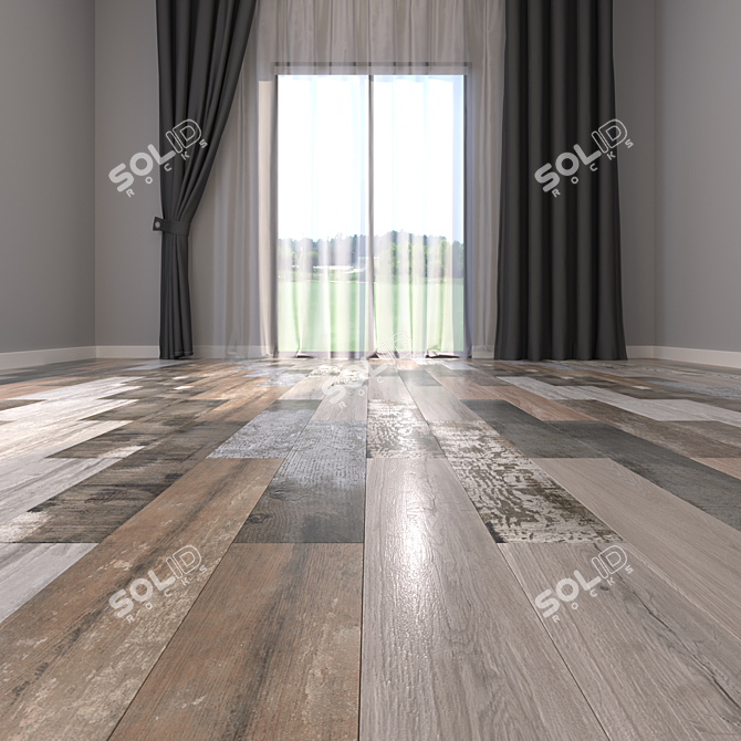 Yurtbay Samba Multi Parquet: Elegant 15x90 Design 3D model image 2