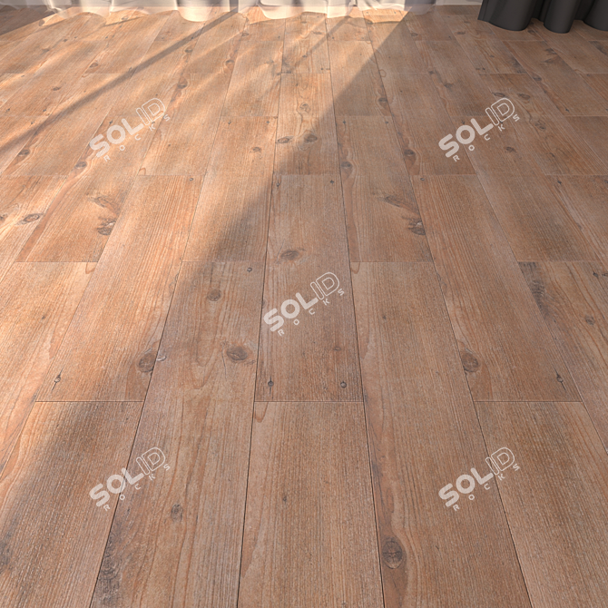 Yurtbay Derik Cherry Parquet: Multi-Texture, 15x60cm 3D model image 1