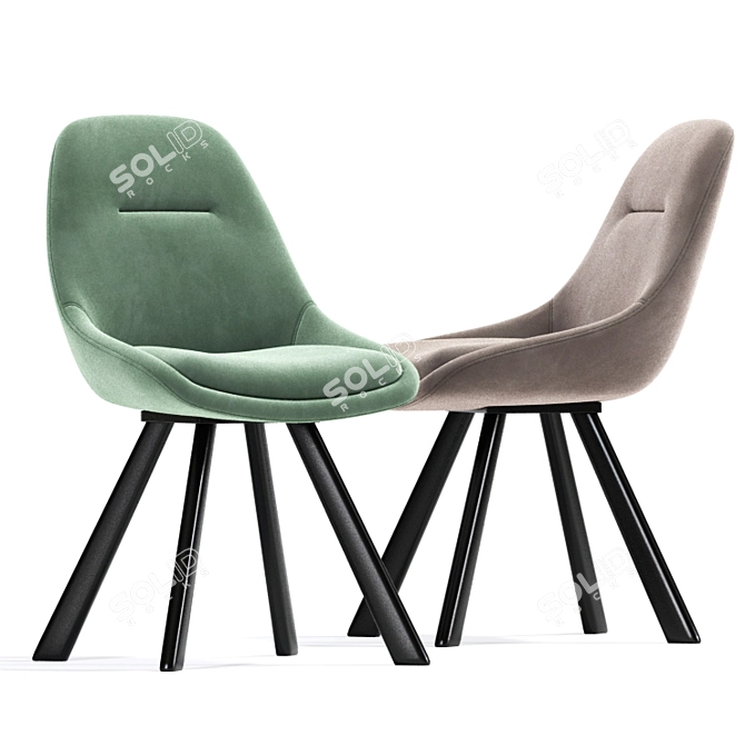 Elegant Daniel Dining Chair 3D model image 2