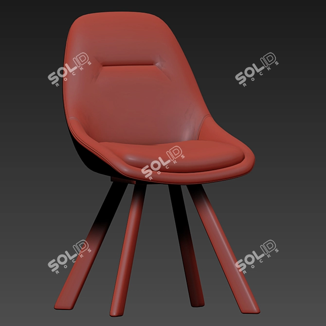 Elegant Daniel Dining Chair 3D model image 3