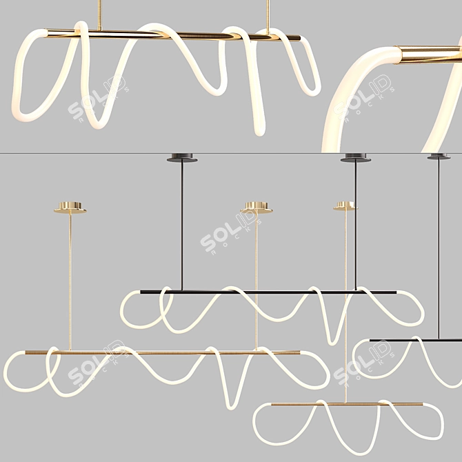 Scandinavian Pendant Lights: Elegant and Versatile 3D model image 1