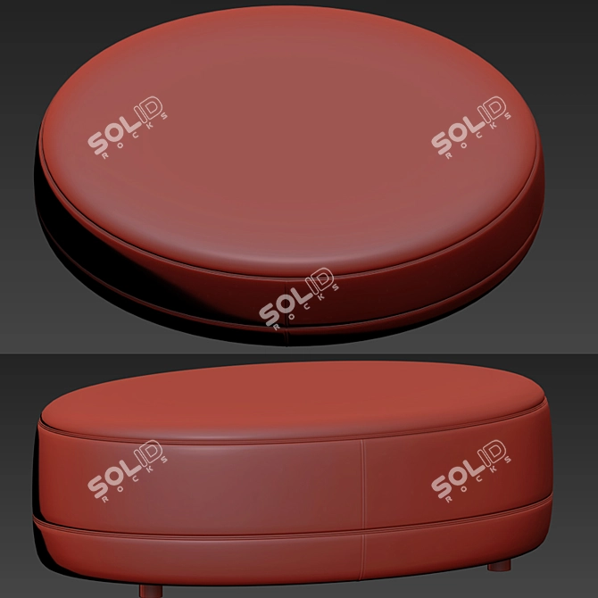 Elegant Infiniti Ottoman: Sleek Style 3D model image 3