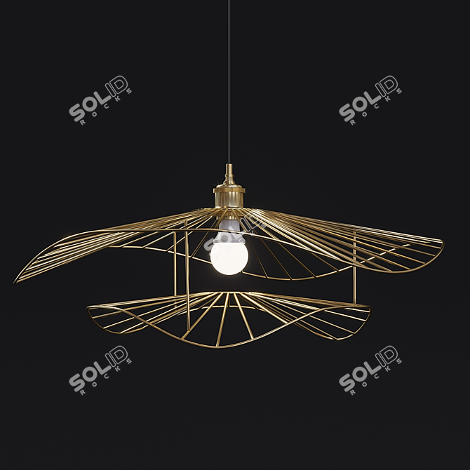 Industrial Metal Shade Chandelier - ZEST 3D model image 1