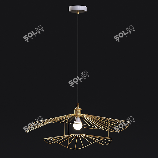 Industrial Metal Shade Chandelier - ZEST 3D model image 2