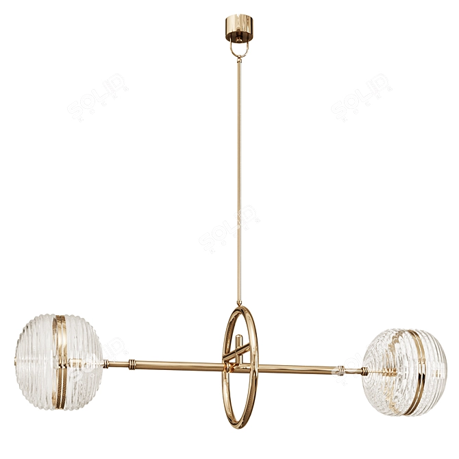 Ayler II Mid-Century Ceiling Lamp 3D model image 1