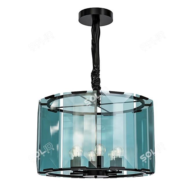 Sleek Pendant Light: Omnilux Noventa 3D model image 1