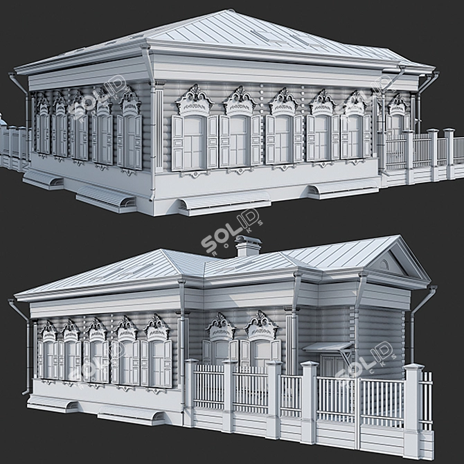 Elegant 19th Century Mansion 3D model image 3