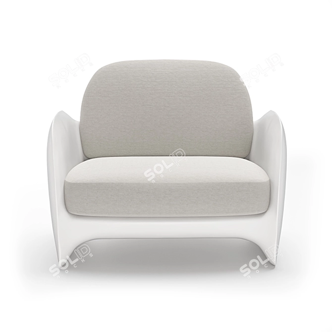 Pazzetina Arm Chair: Stylish Seating for Ultimate Comfort 3D model image 4