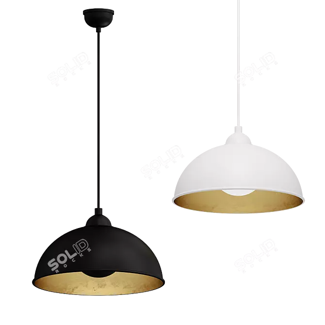 Modern Industrial Antenne Pendant Light 3D model image 4