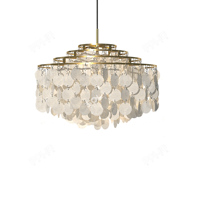 Modern Glass Chandelier: Arundel 3D model image 1