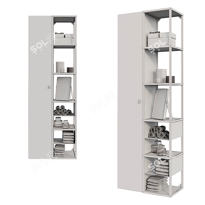 Versatile IKEA Bath Storage Solutions 3D model image 5