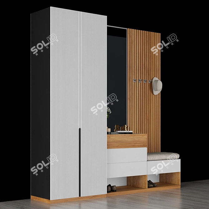 Elegant Hall Furniture Set 3D model image 2