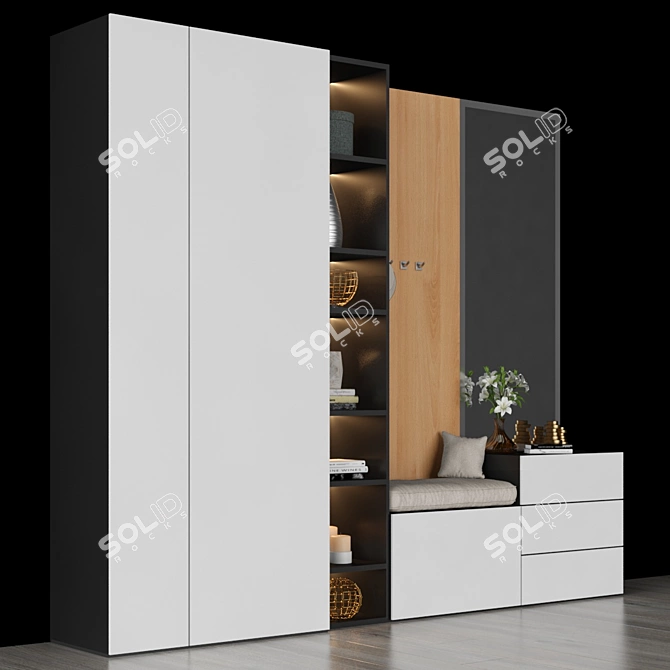 Modern Hall Furniture Set 3D model image 2