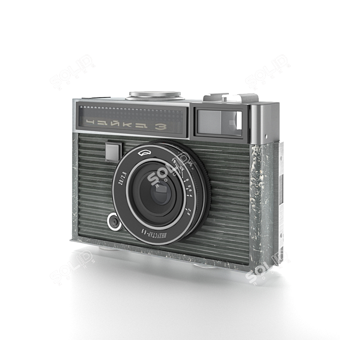 Vintage Soviet Chayka 3: Classic Half-Frame Camera 3D model image 1