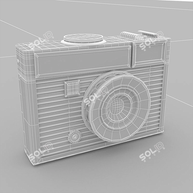 Vintage Soviet Chayka 3: Classic Half-Frame Camera 3D model image 5