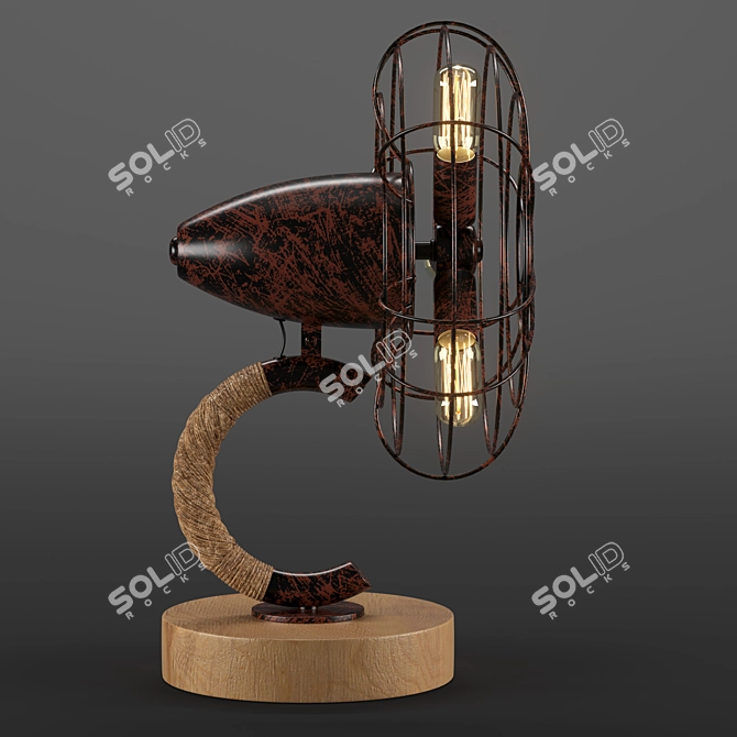 Vintage Brass Table Lamp - Ref.21635 3D model image 3